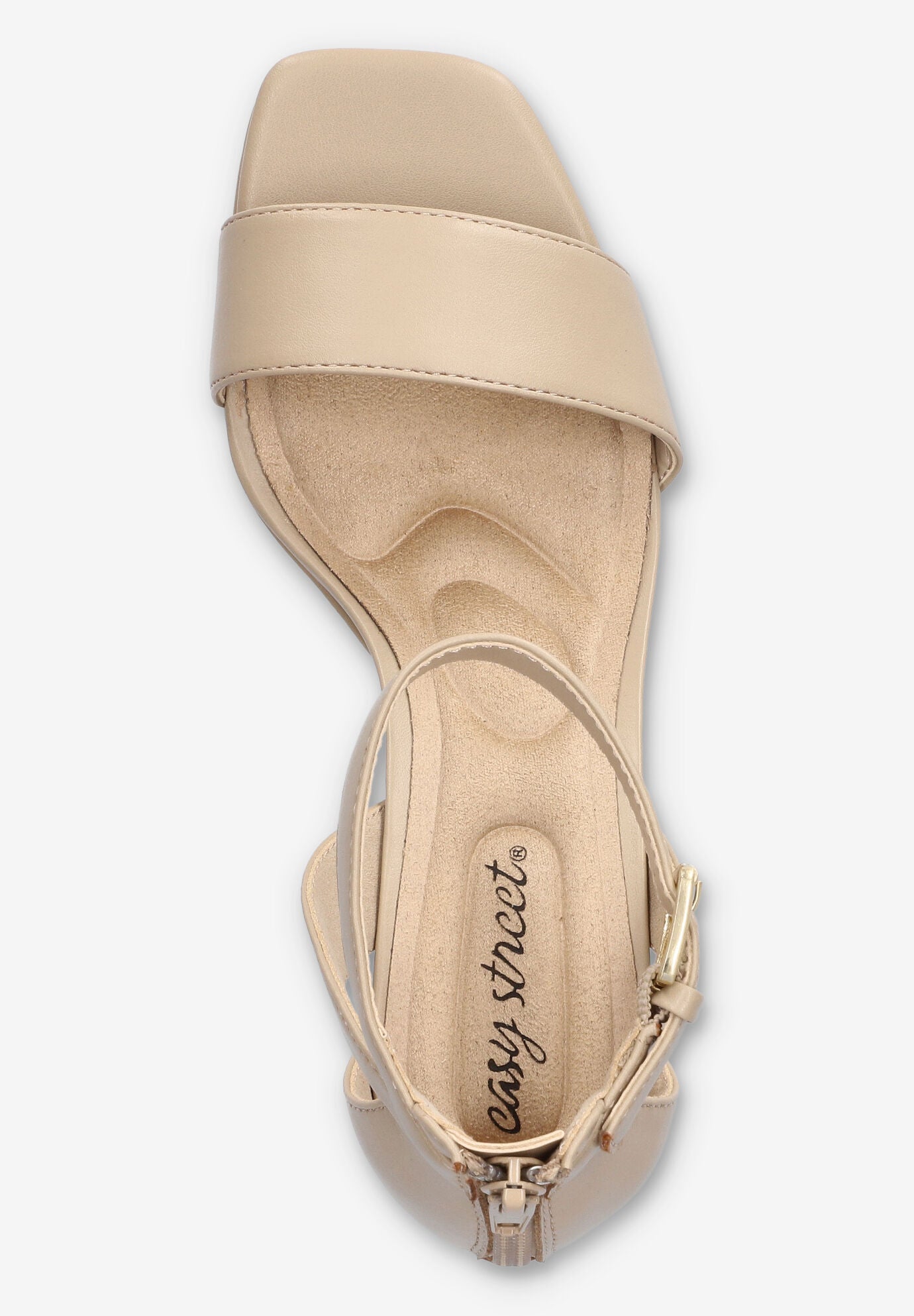 Ro Square Toe Heeled Sandal, NATURAL, alternate image number 6