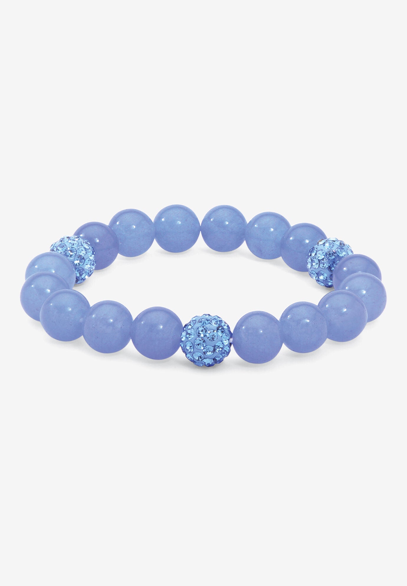 Simulated Birthstones Agate Stretch Bracelet 8 inches, DECEMBER, hi-res image number 0