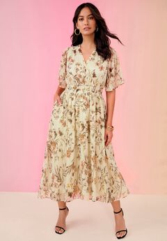 Striped Lurex Maxi Dress
