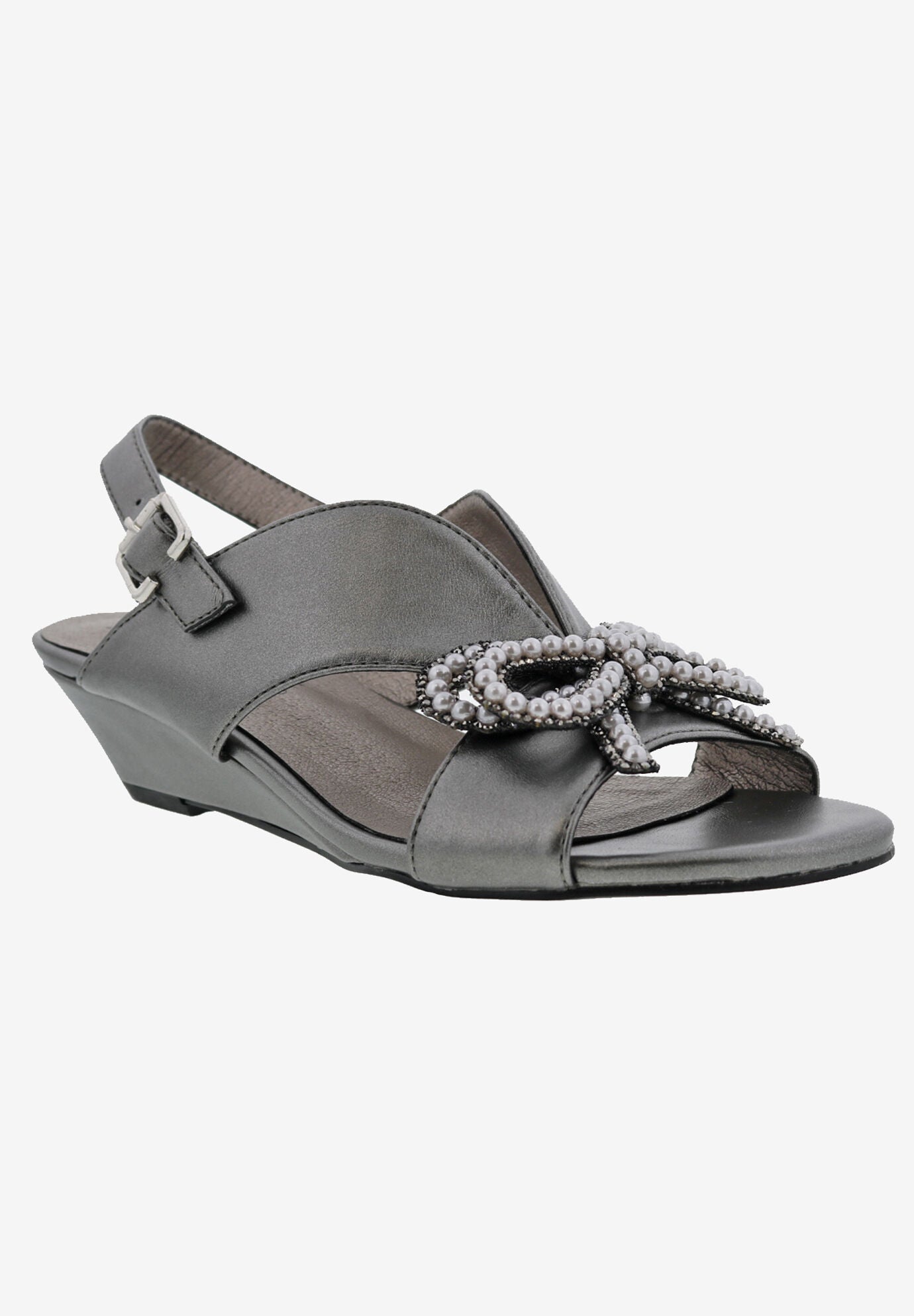 Lady Sandal, PEWTER SMOOTH, hi-res image number 0