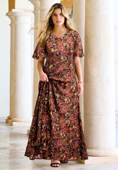 Flutter Sleeve Crinkle Dress