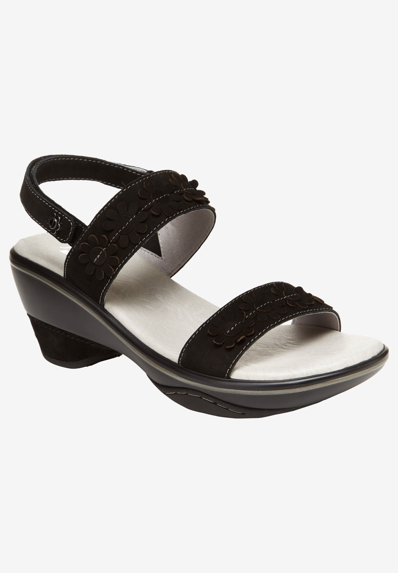 Daisy Wedge Sandal by Jambu&reg;, BLACK, hi-res image number 0