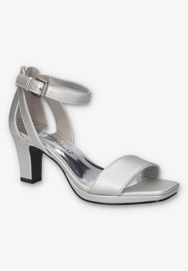 Ro Square Toe Heeled Sandal, SILVER, hi-res image number null