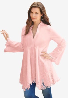 Poplin Embroidered Swing Tunic