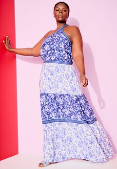 One-Shoulder Tiered Maxi Dress