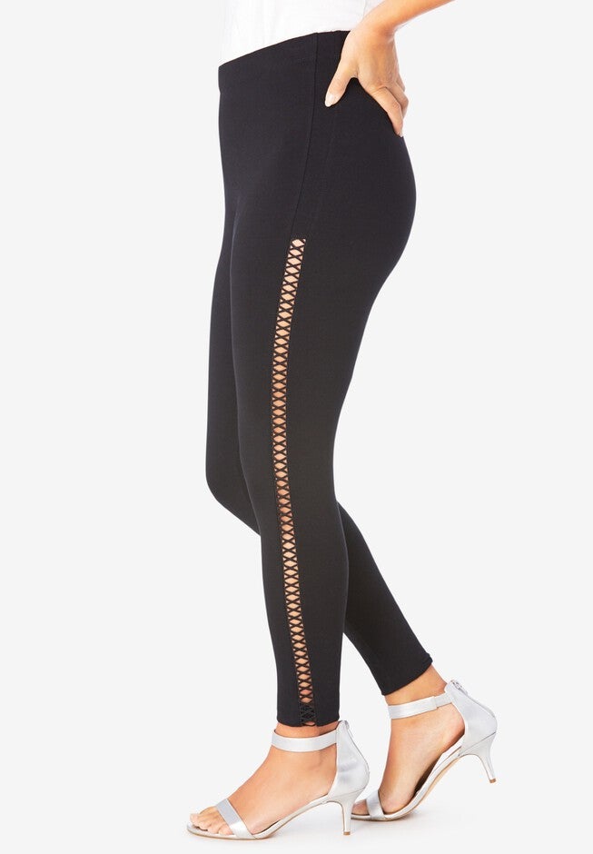 Crochet Essential Stretch Legging, , alternate image number 2