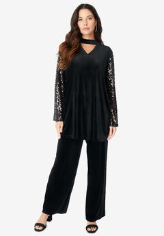 Keyhole Velour Pant Set.