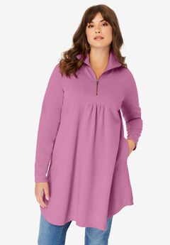 Half Zip Collared Sweatshirt
