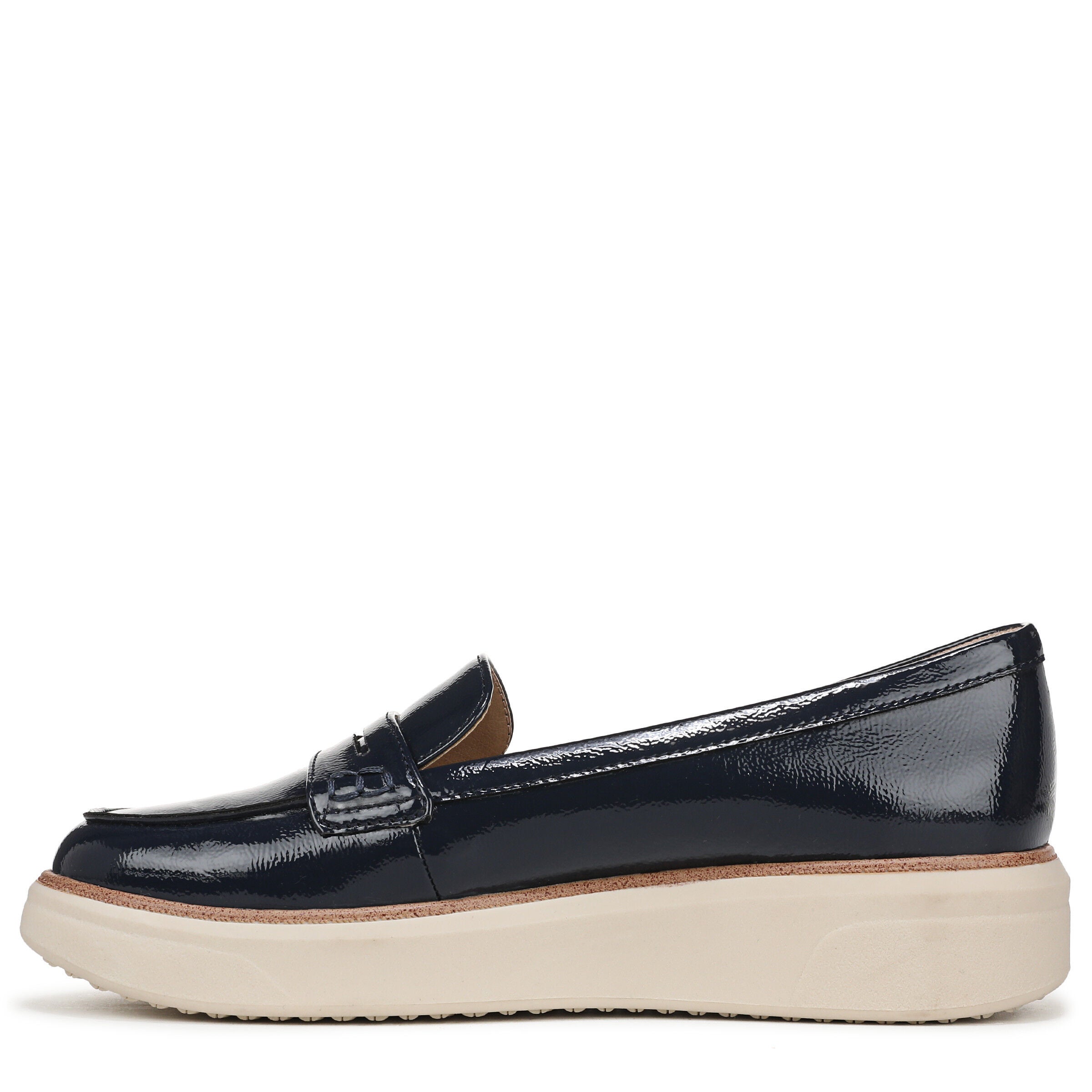 Chelsea Platform Flat, LUX NAVY LEATHER, alternate image number 5
