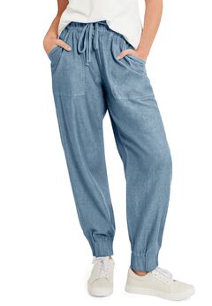 Drawstring Denim Jogger