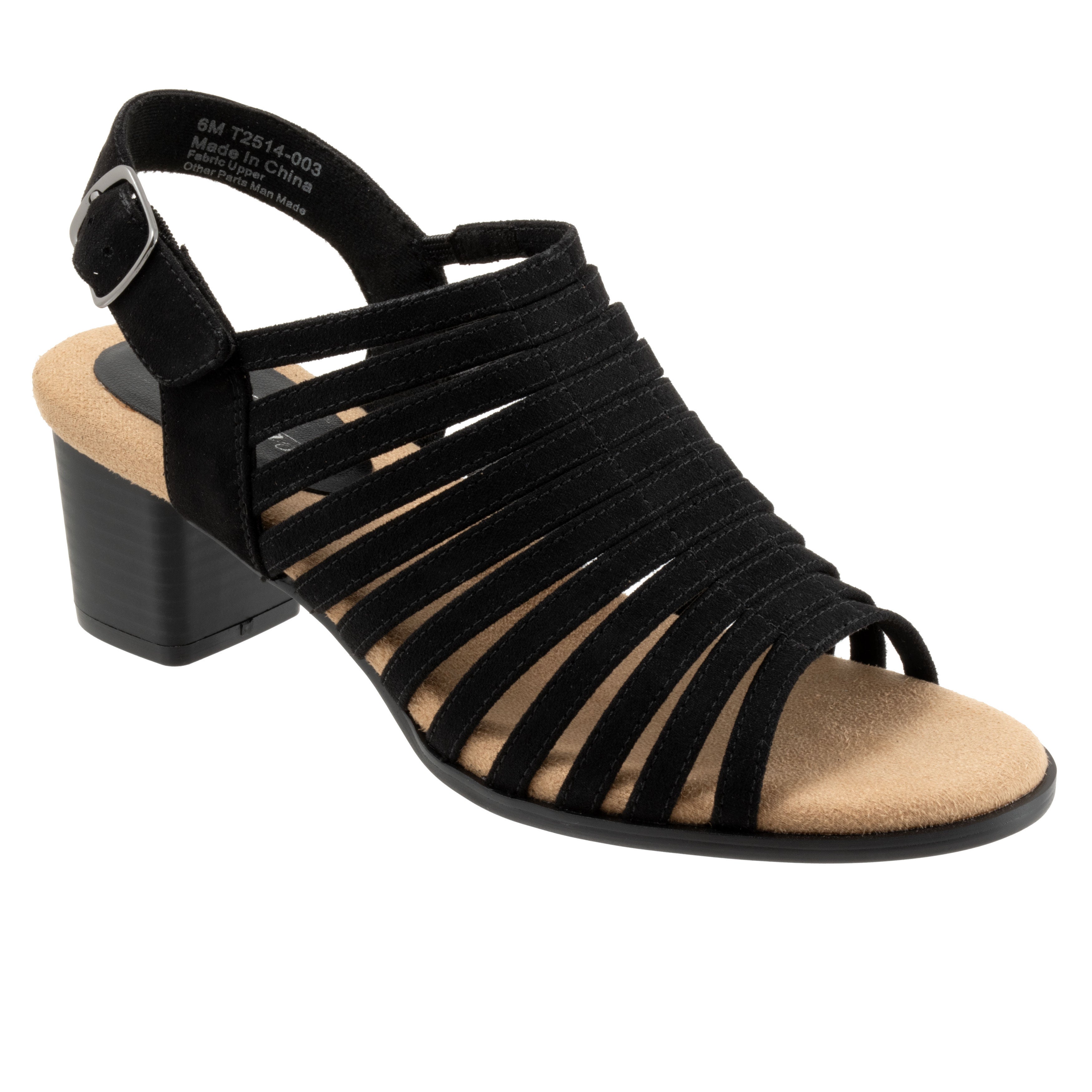Midge Sandal, BLACK SUEDE, hi-res image number 0