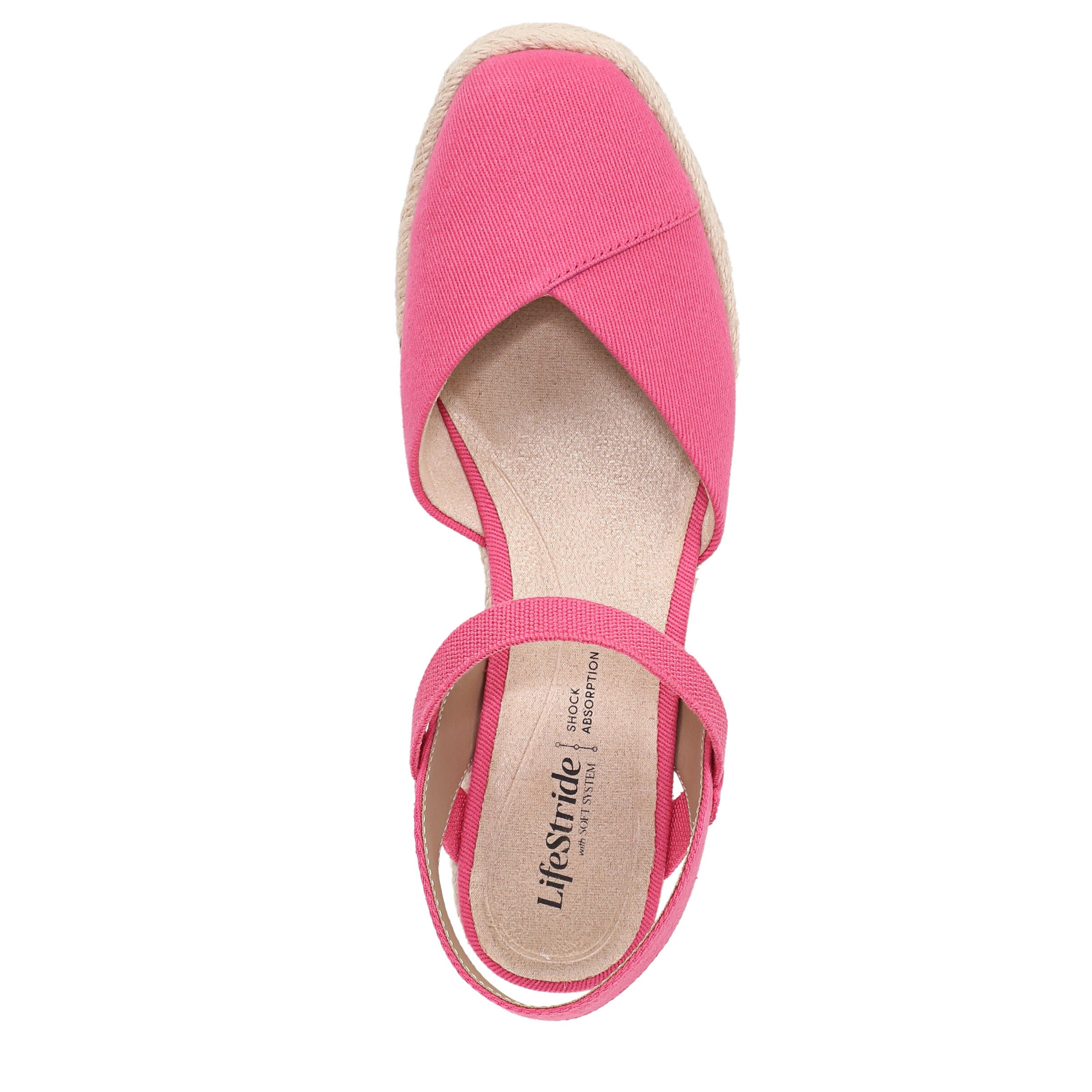 Pilar Wedge Sandal, FRENCH PINK, alternate image number 6