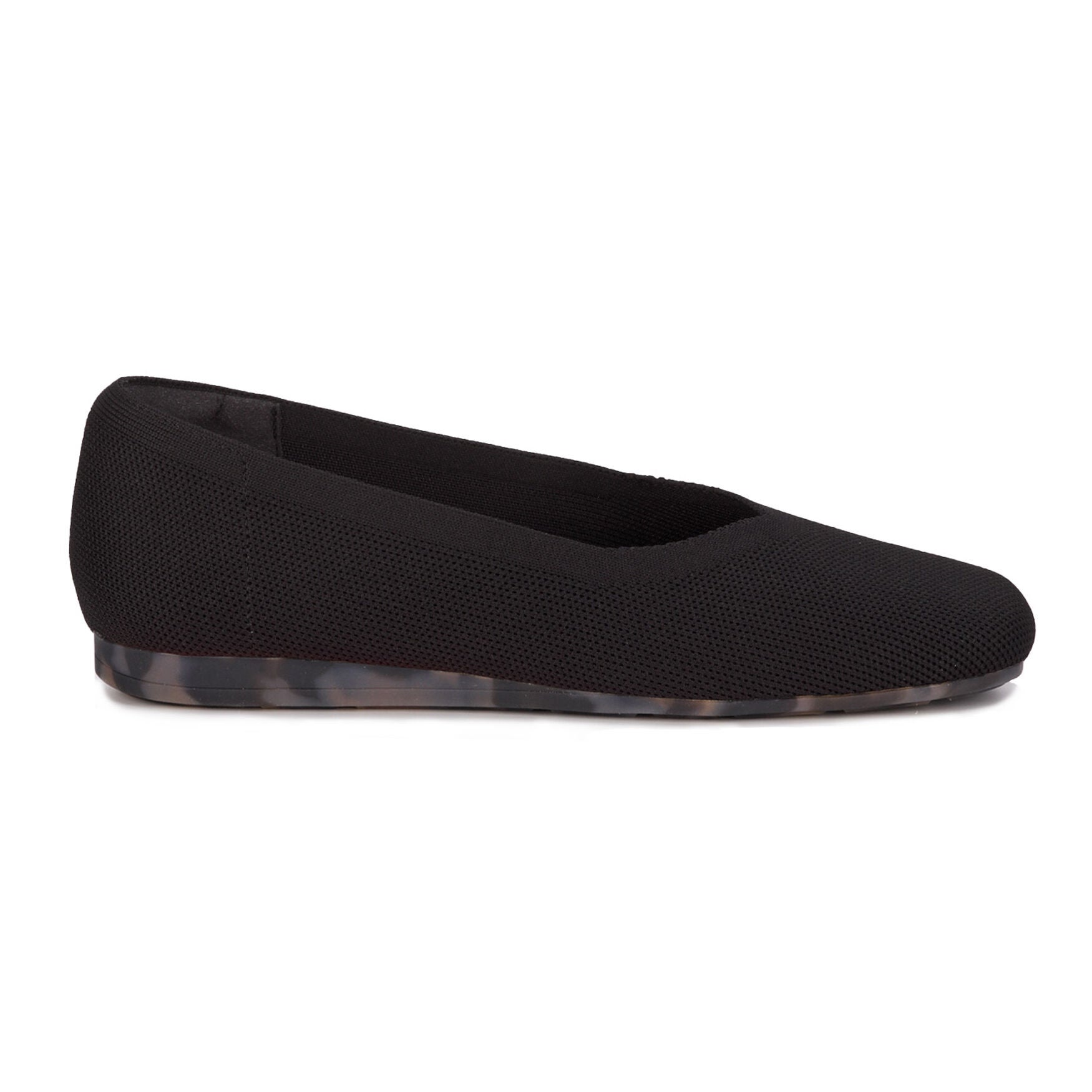 Niki Stretch Knit Flat, BLACK KNIT, alternate image number 2