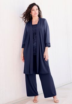 Ultrasmooth® Sequin Duster Pant Set