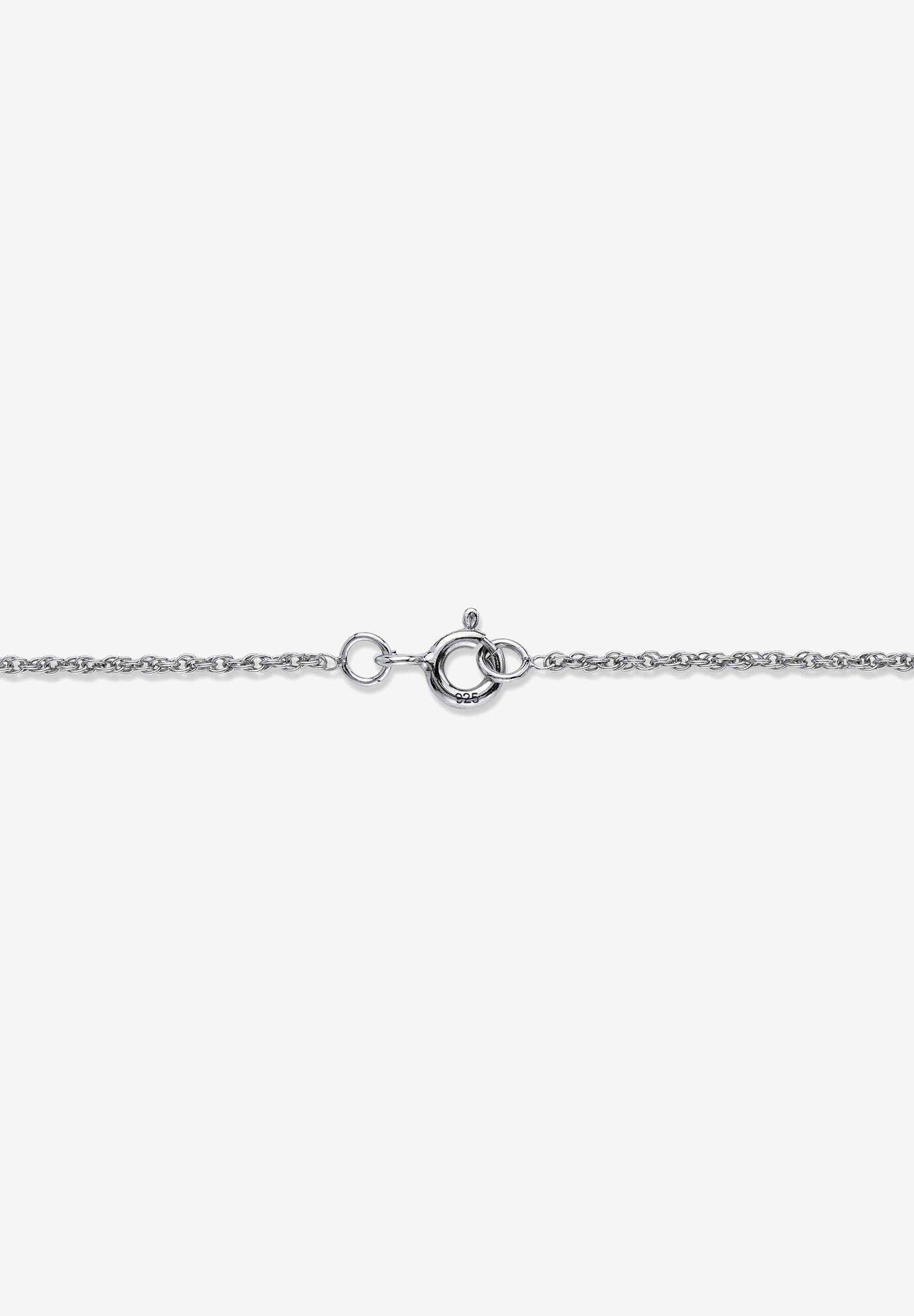 Diamond Accent Platinum-Plated Sterling Silver Cross Pendant Necklace 18 inches, , on-hover image number 1