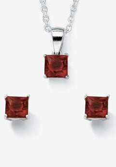 Birthstone Jewelry Set In .925 Silver