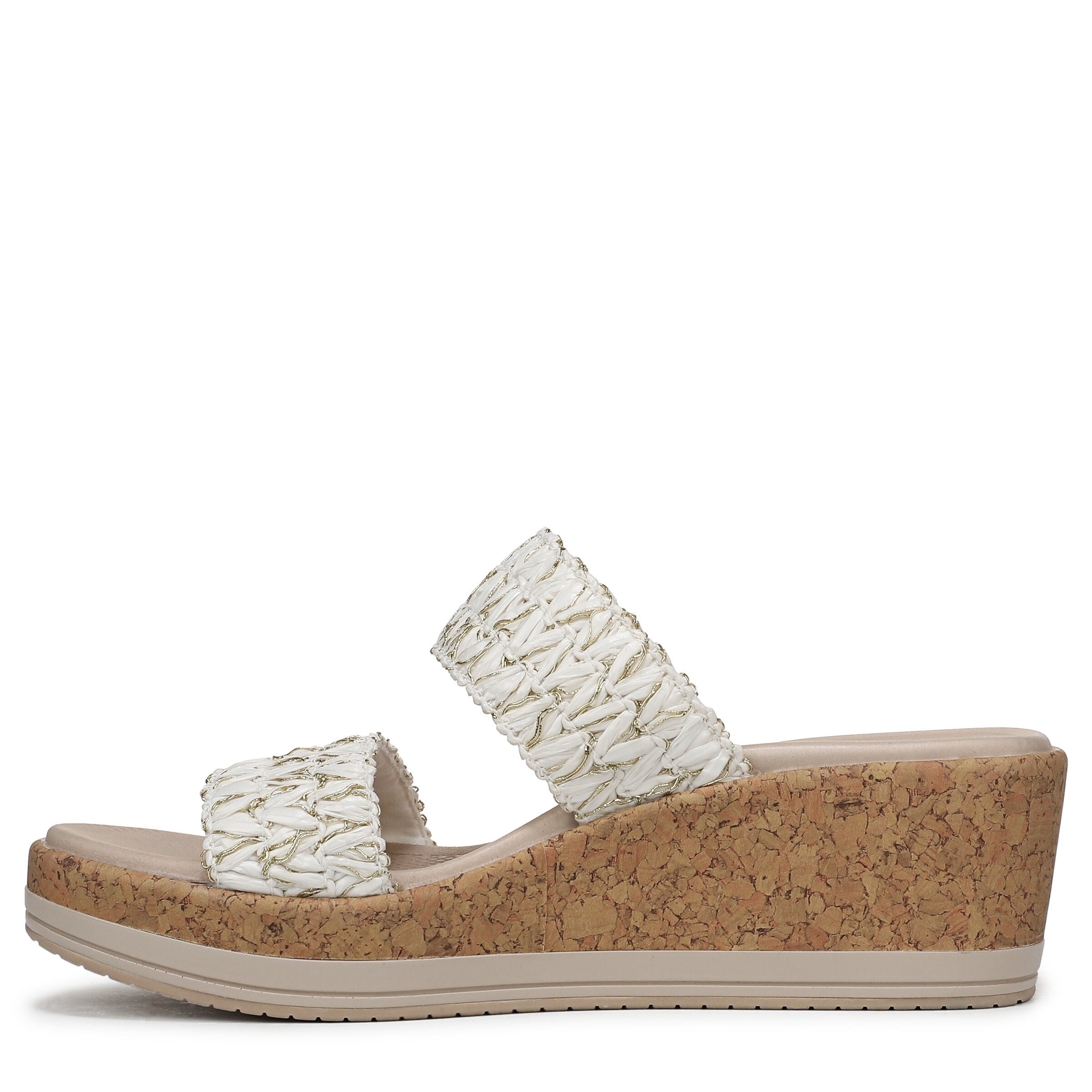 Resort Wedge Sandal, WHITE GOLD, alternate image number 5