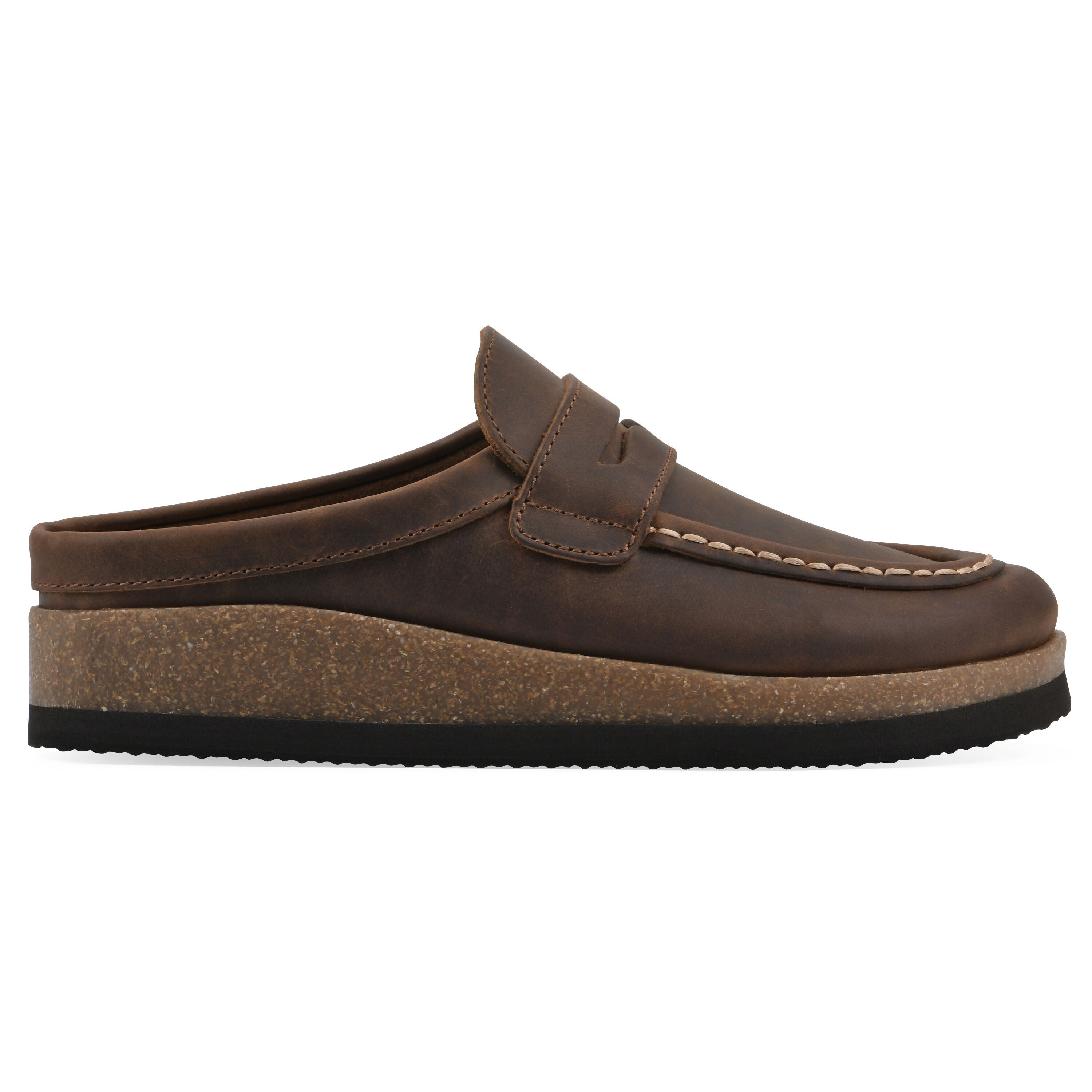 Brinlee Footbeds Clog, BROWN LEATHER, alternate image number 6