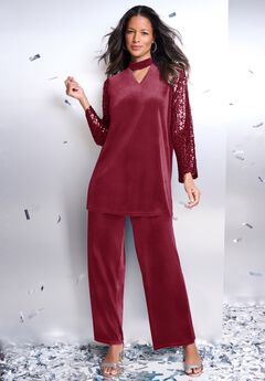 Keyhole Velour Pant Set.