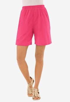Plus Size Soft Knit Pull-On Short