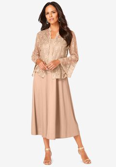 Glitter & Lace Jacket Dress Set