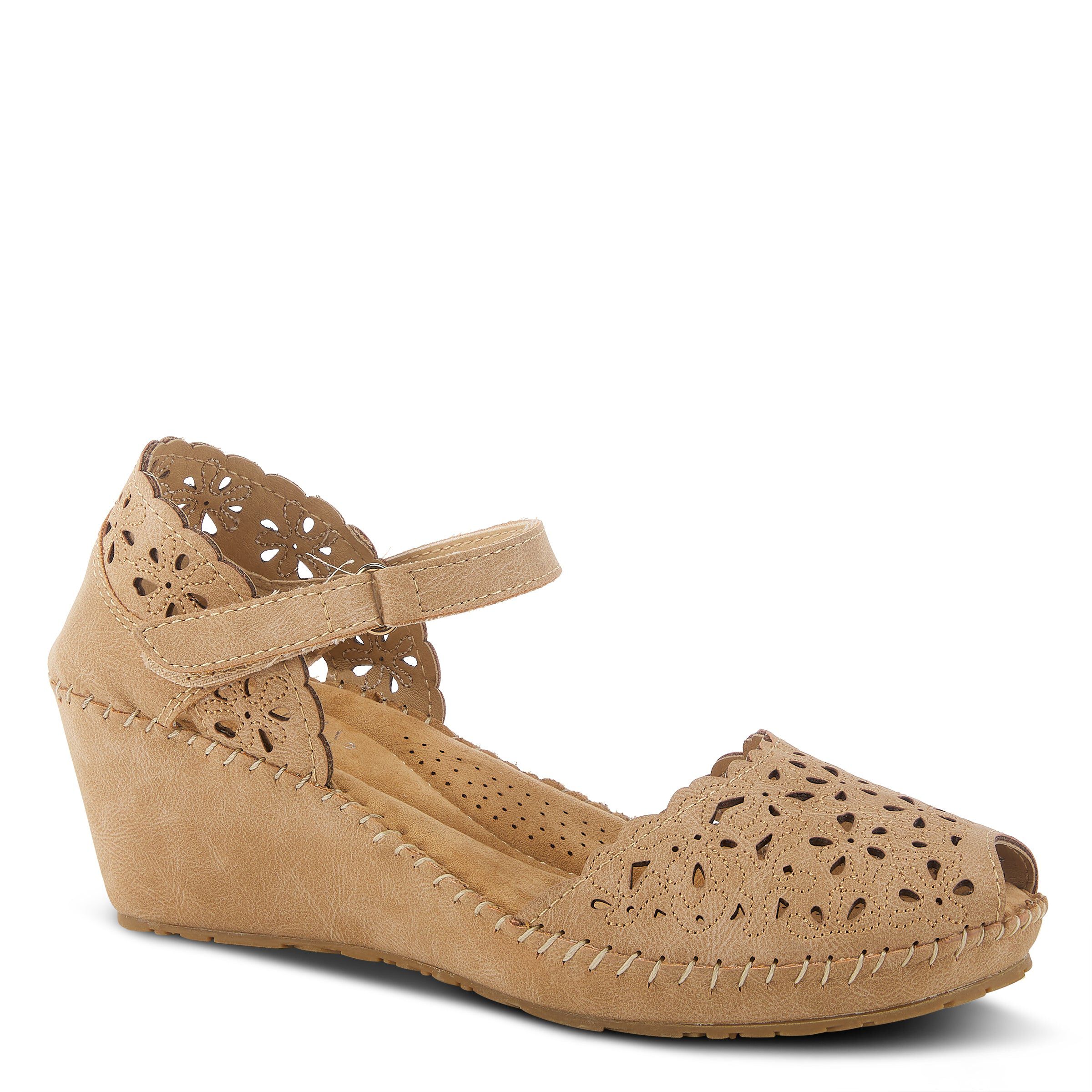Gennina Closed Back Wedge Sandal, TAN, hi-res image number 0
