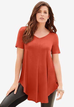 V Neck Swing Ultra Drape Tunic