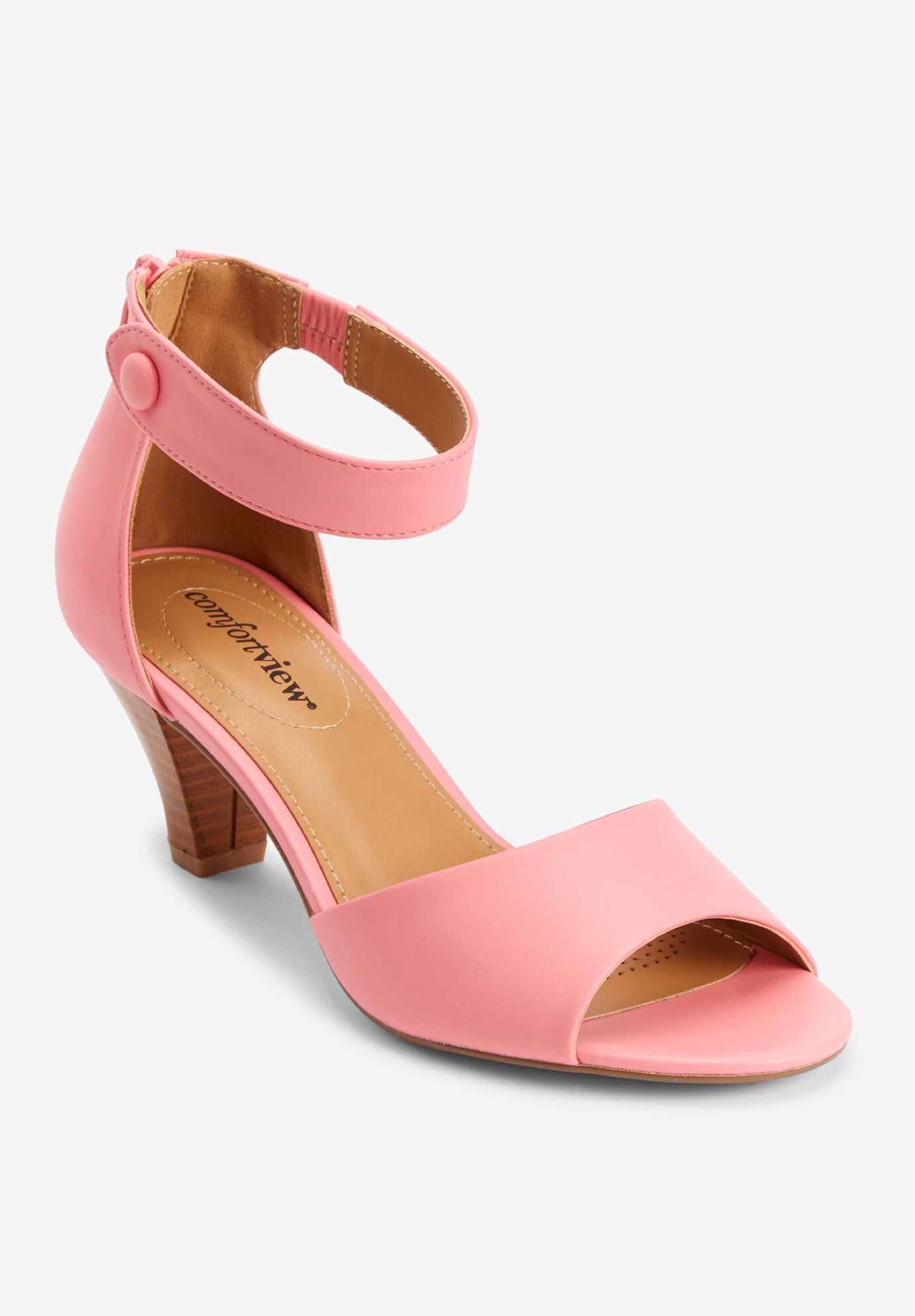 Wide width low best sale heel dress sandals