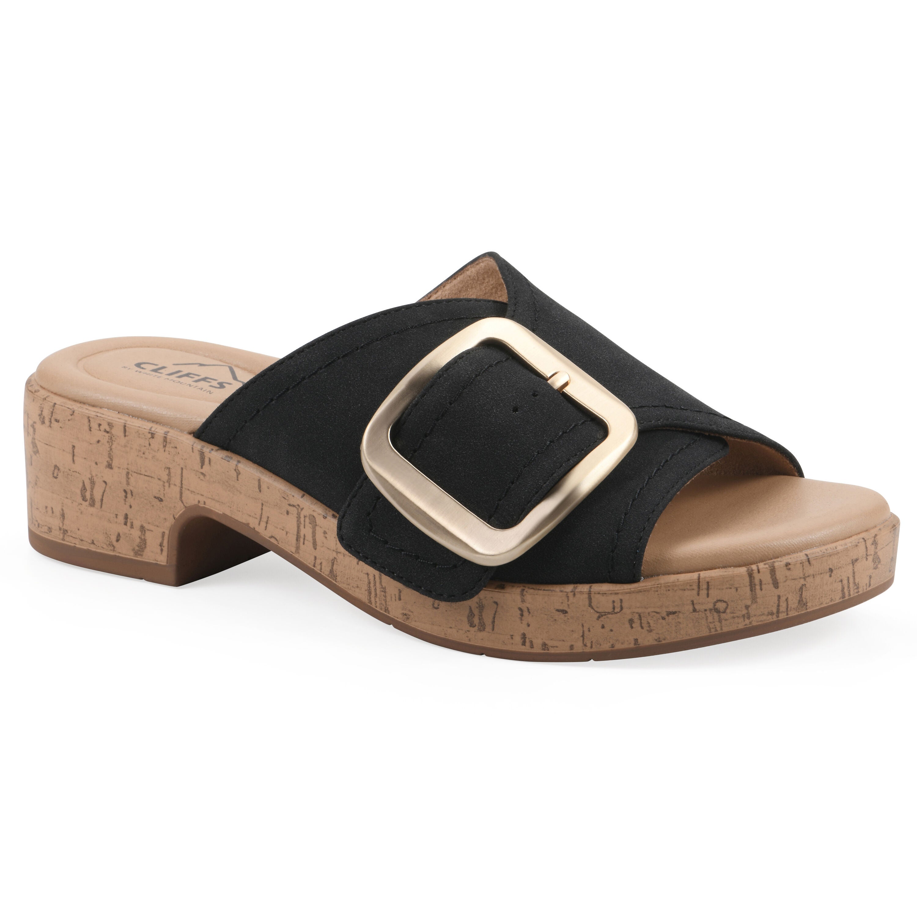 Filipa Block Heel Sandal, BLACK NUBUCK, hi-res image number 0