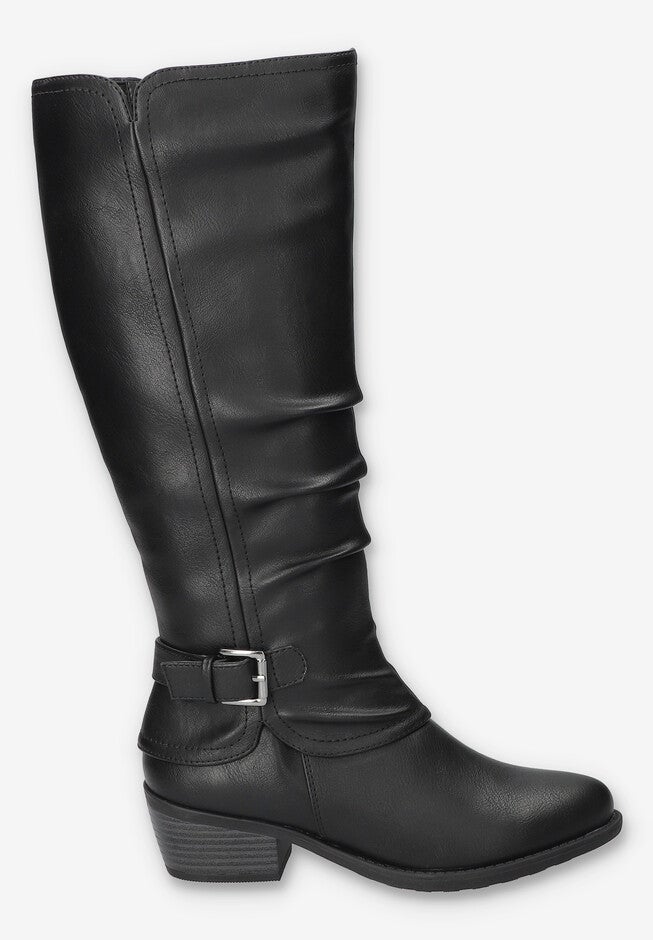 Tenille Plus Wide Calf Boot, BLACK, alternate image number 2
