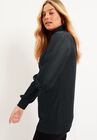 Sheer-Sleeve Mockneck Top, , alternate image number null