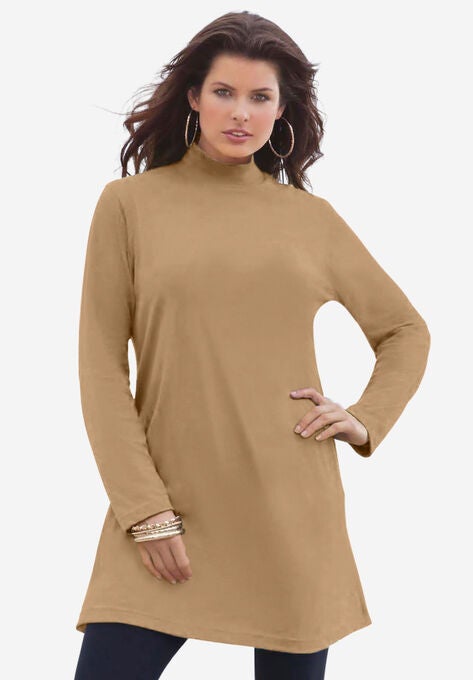 Mockneck Ultimate Tunic, SOFT CAMEL, hi-res image number null
