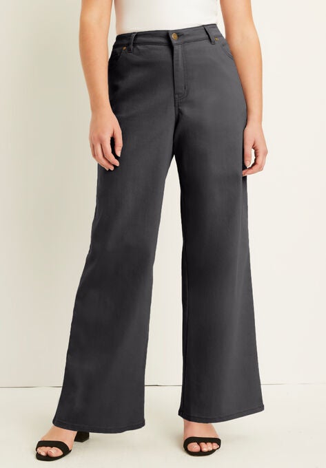 June Fit Wide-Leg Jeans, GREY, hi-res image number null