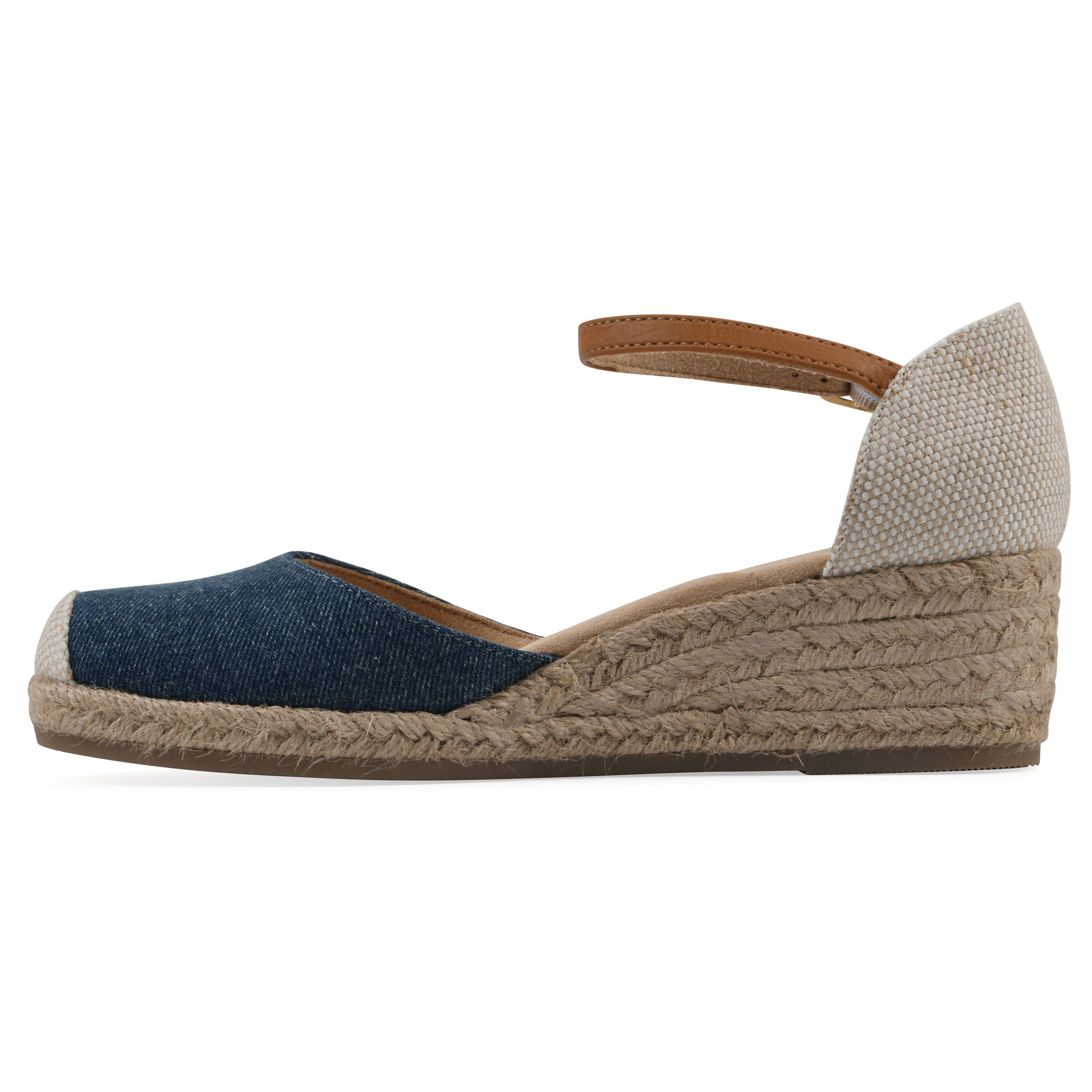 Maintain Espadrille Wedge, DARK DENIM FABRIC, alternate image number 3