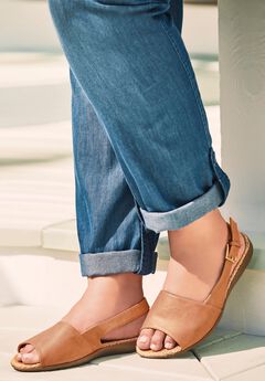 Wide Width Brown Sandals