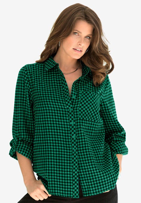 Frankie Big Shirt, MIDNIGHT VINE PLAID, hi-res image number null