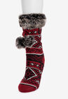 Fur Cuffed Cabin Socks, , alternate image number 3