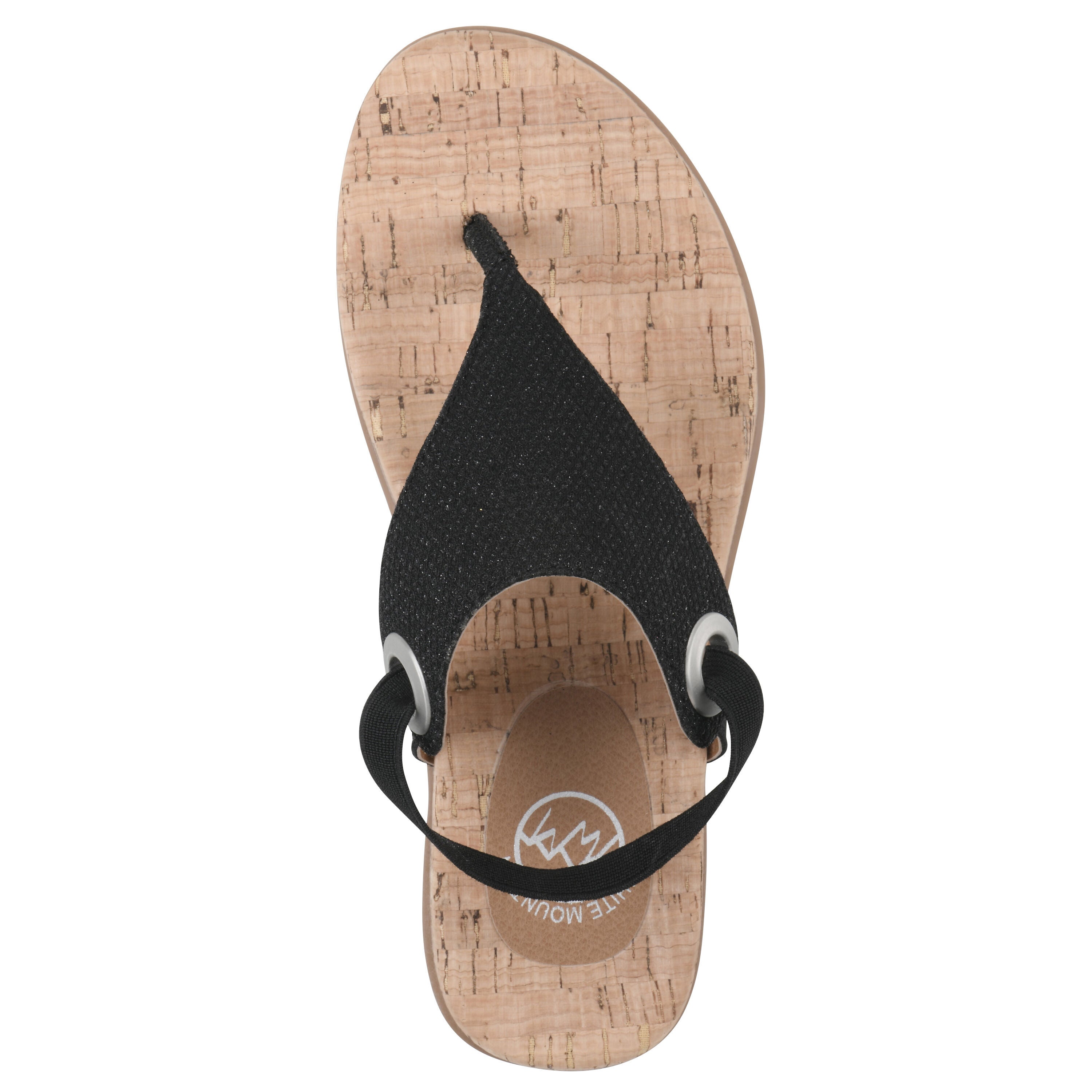 Lifeway Sling back sandal, BLACK GLITTER, alternate image number 4