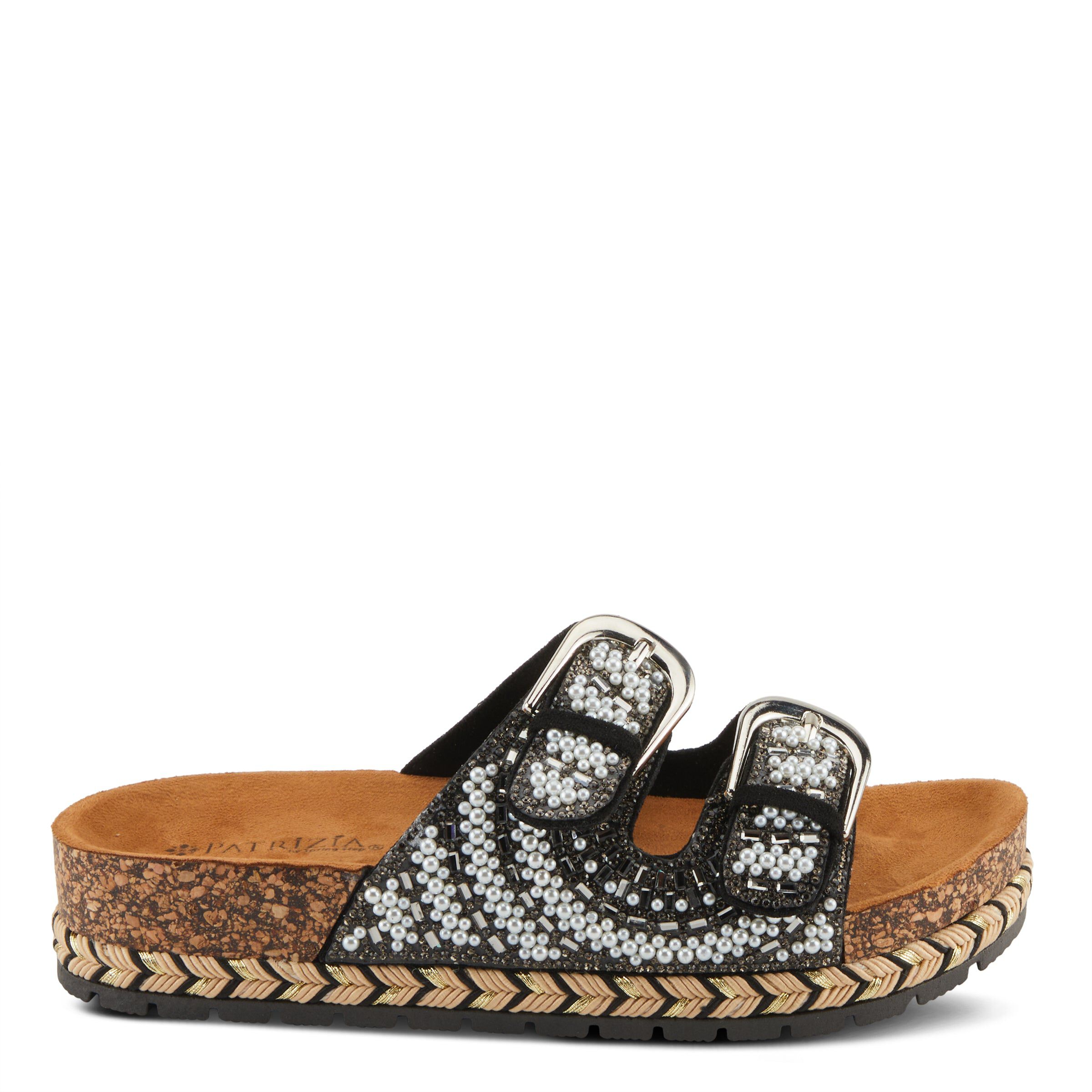 Pearline Slides Sandal, BLACK MULTI, alternate image number 4