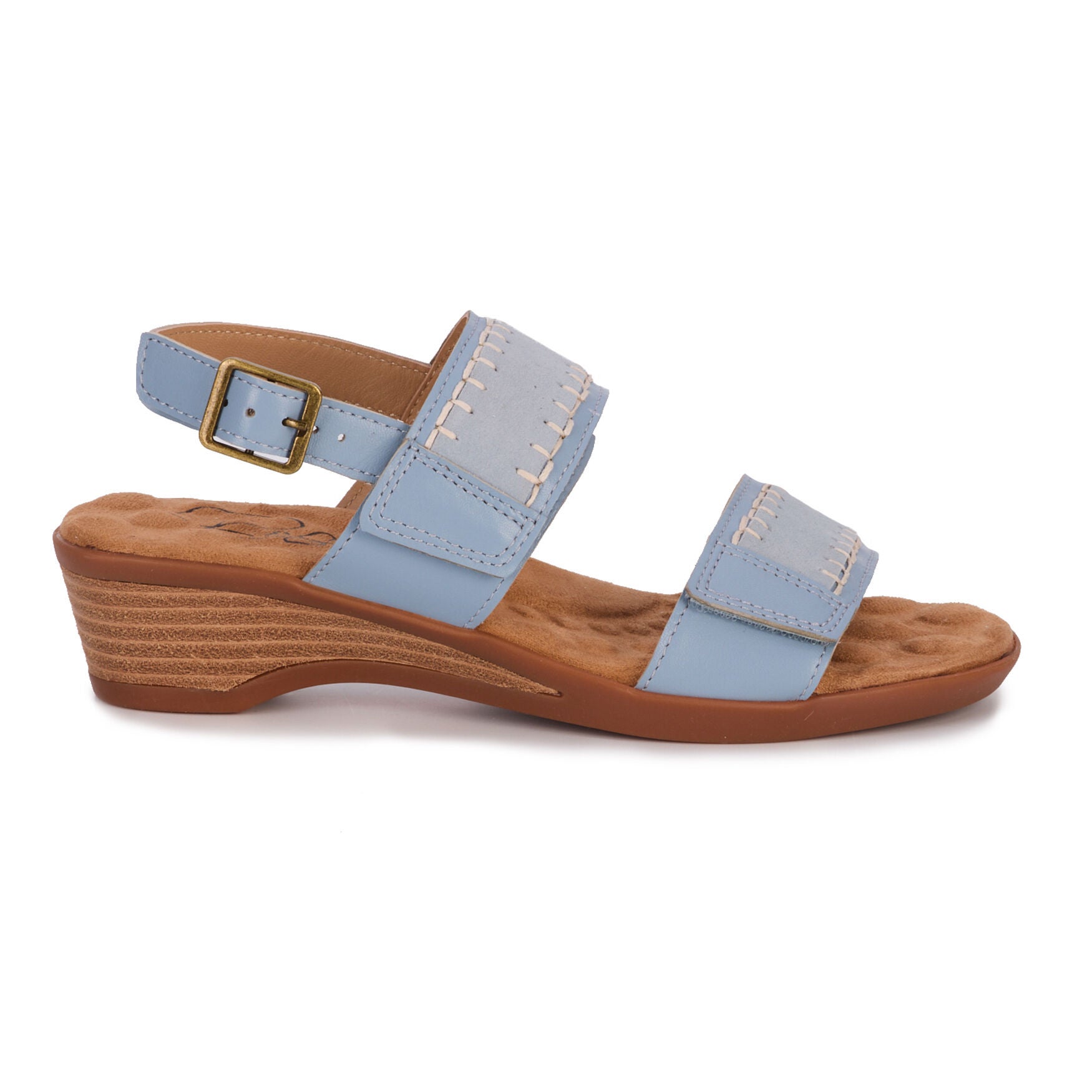 Kateri Sandal, FADED DENIM LEATHER, alternate image number 2