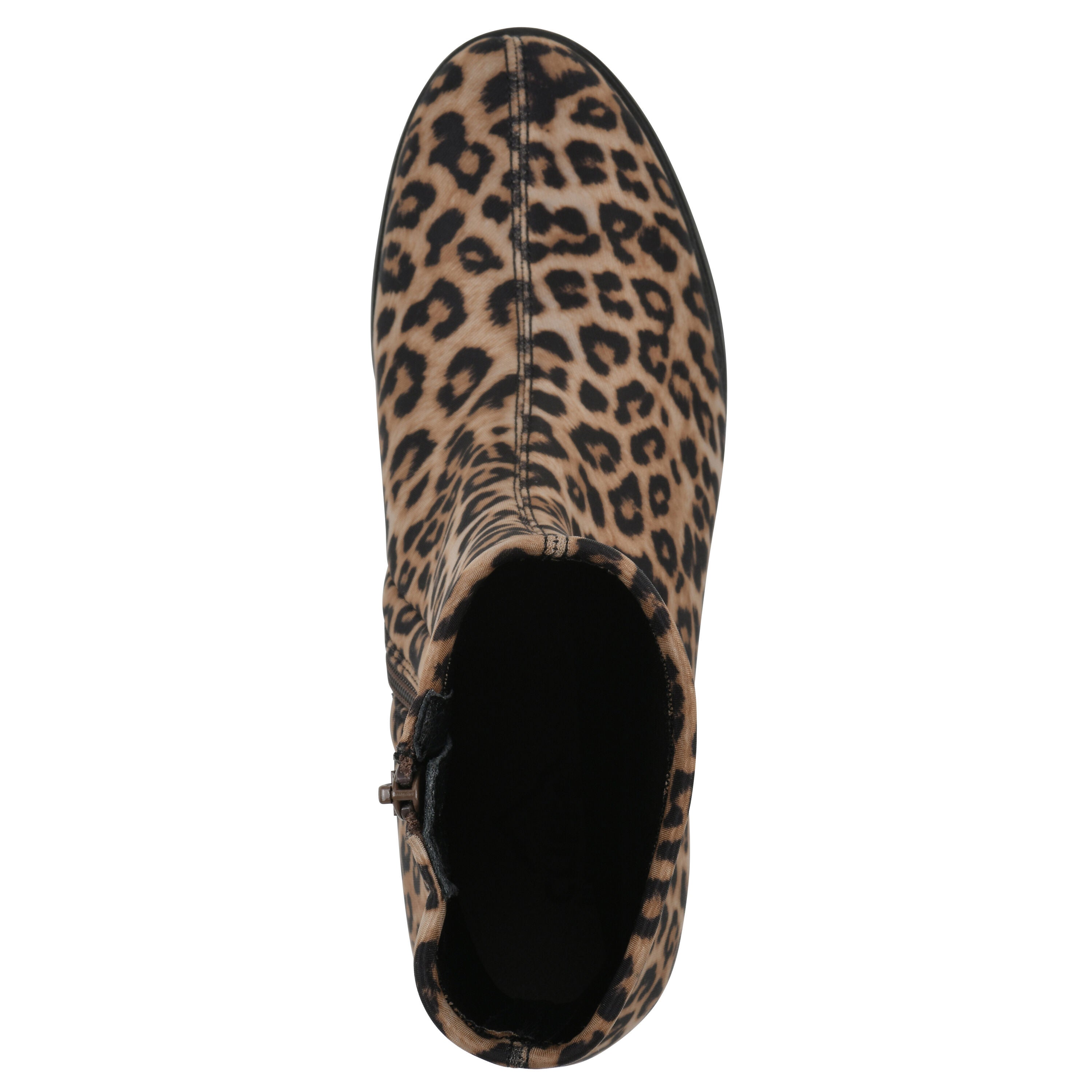 Huda Block Heel Bootie, TAN LEOPARD FABRIC, alternate image number 4