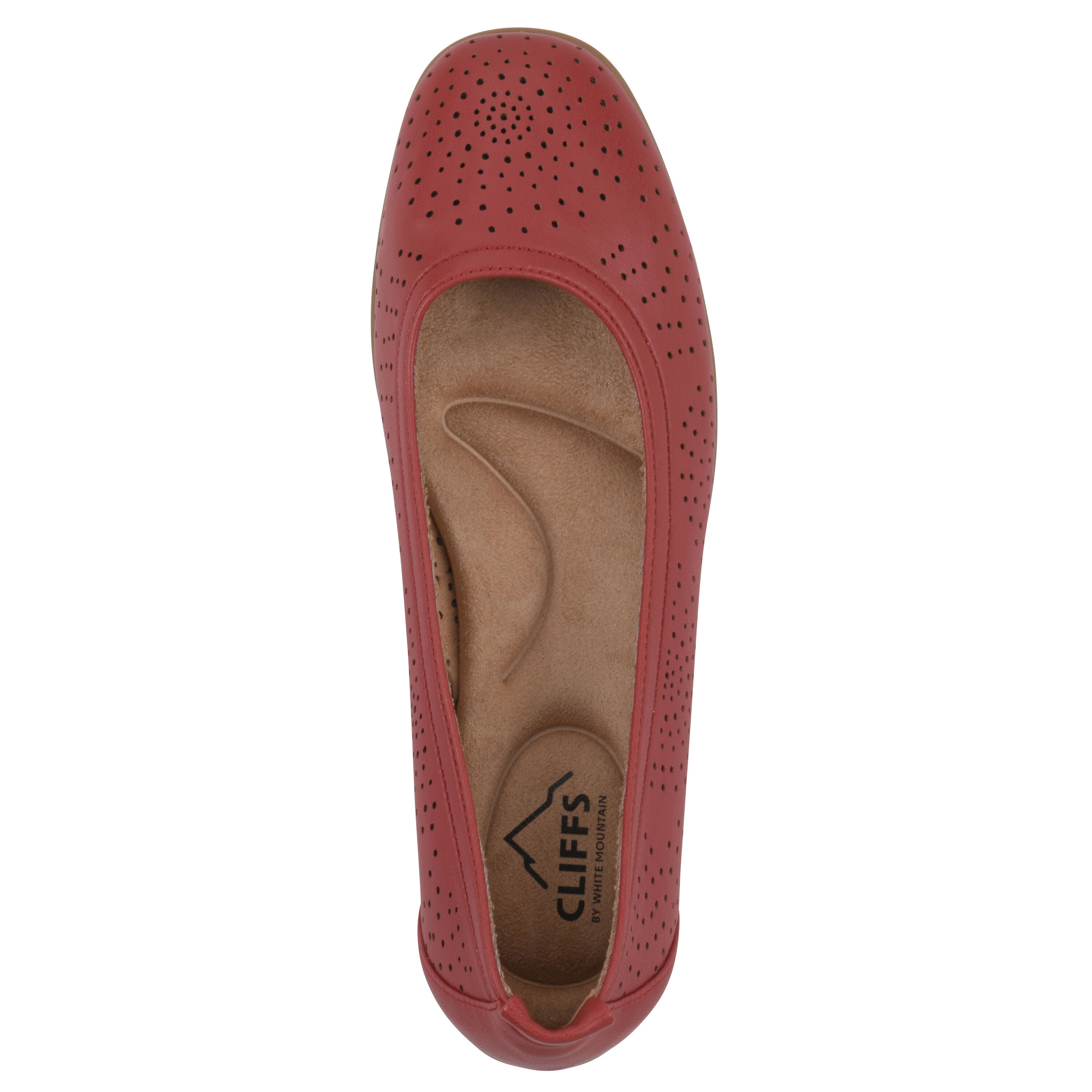 Cortney Ballet Flat, RED SMOOTH, alternate image number 4