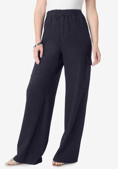 Wide Leg Cargo Knit Jean