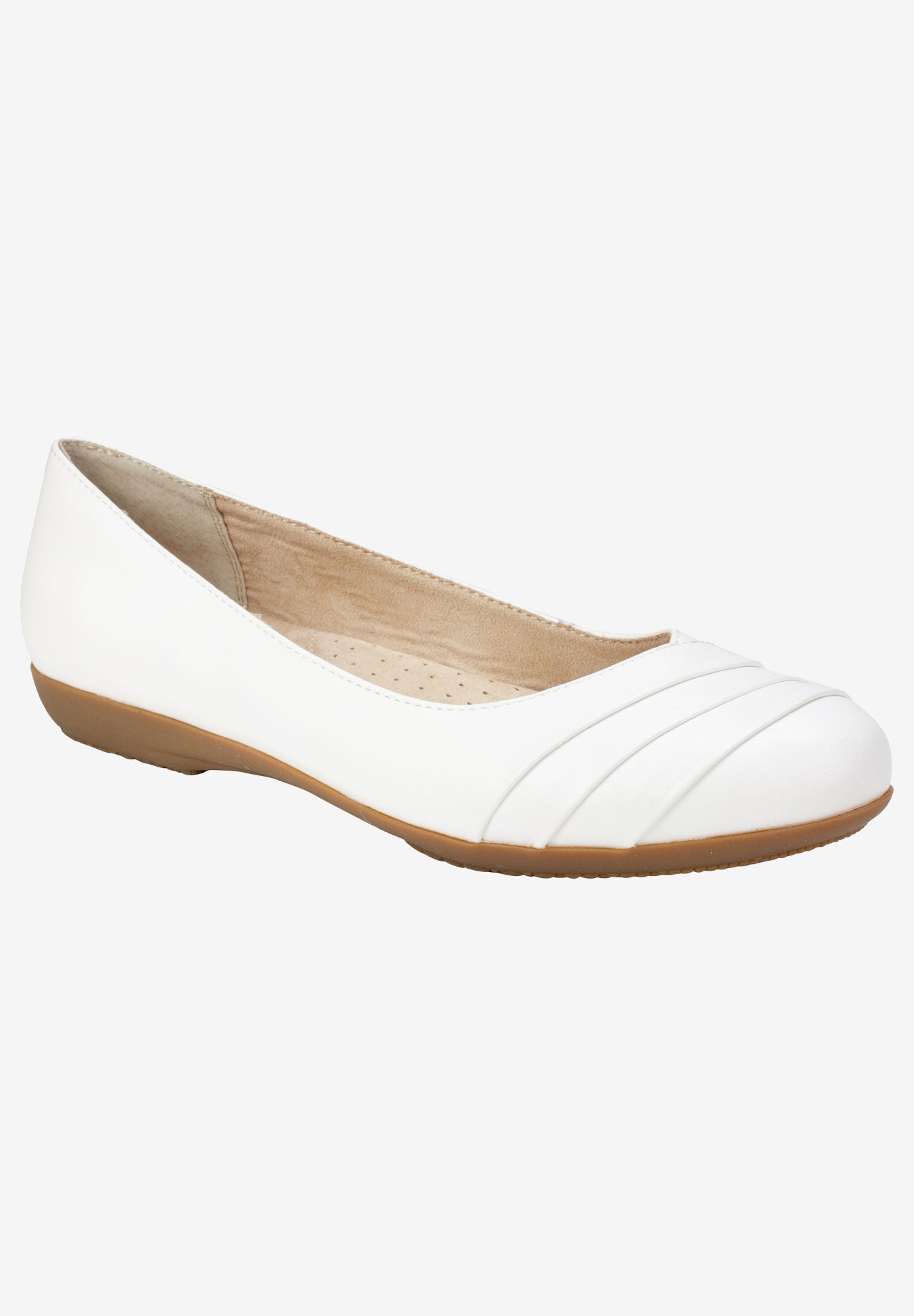 Clara Flat , WHITE BURNISHED SMOOTH, hi-res image number 0