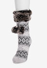 Fur Cuffed Cabin Socks, , on-hover image number 1