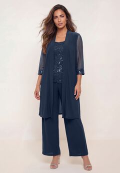 Plus Size Semi Formal Wear Pant Suits
