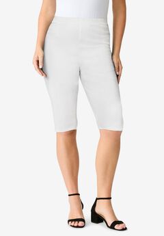 Plus Size White Jean Shorts