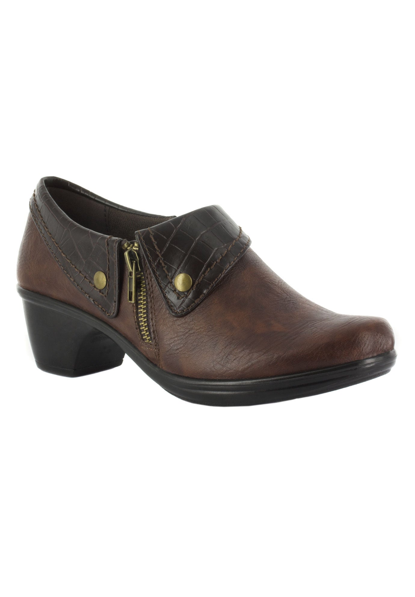 Darcy Bootie by Easy Street®, TAN BROWN CROC, hi-res image number 0