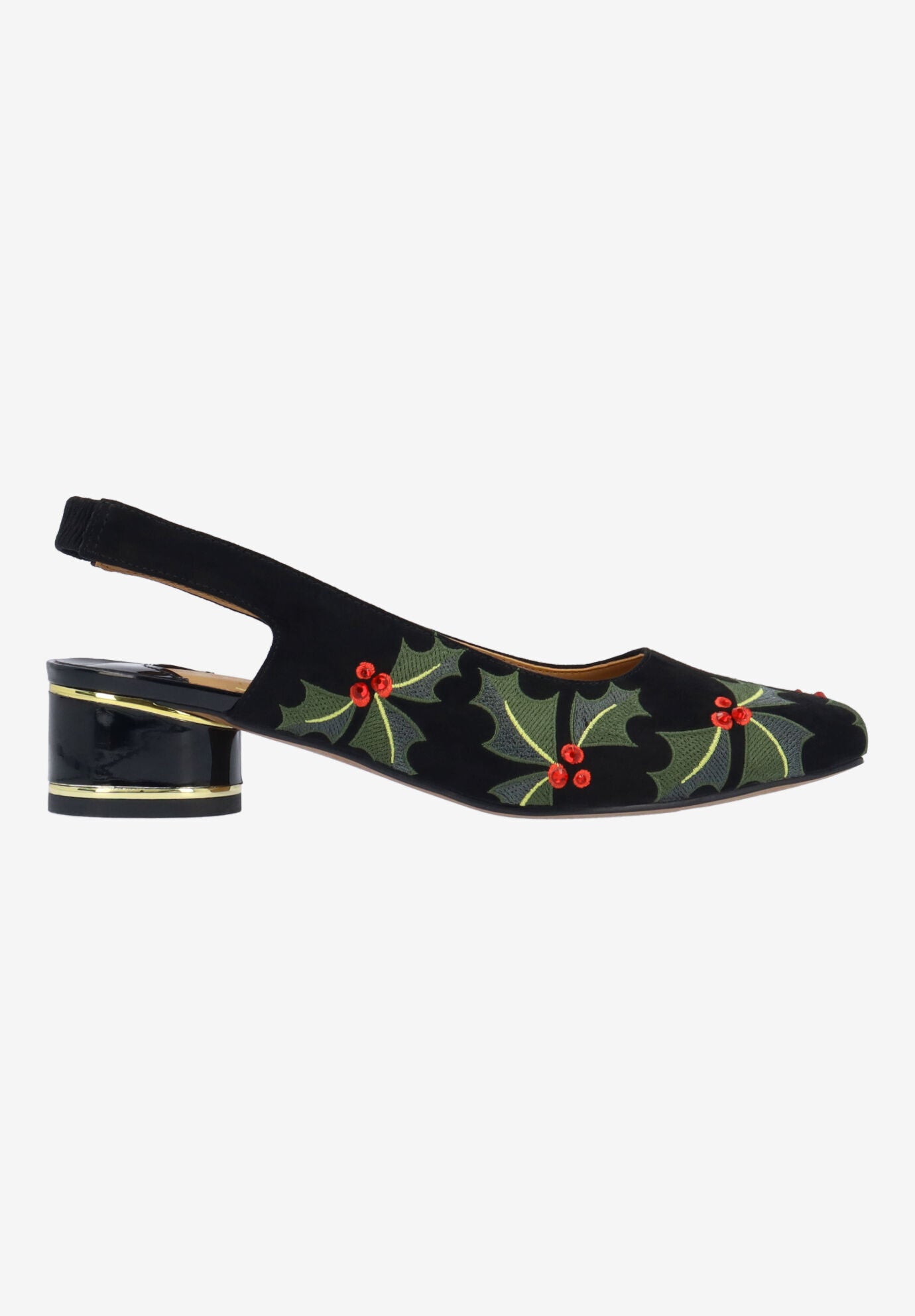 Hollee Slingback Pump, BLACK GREEN RED, alternate image number 3