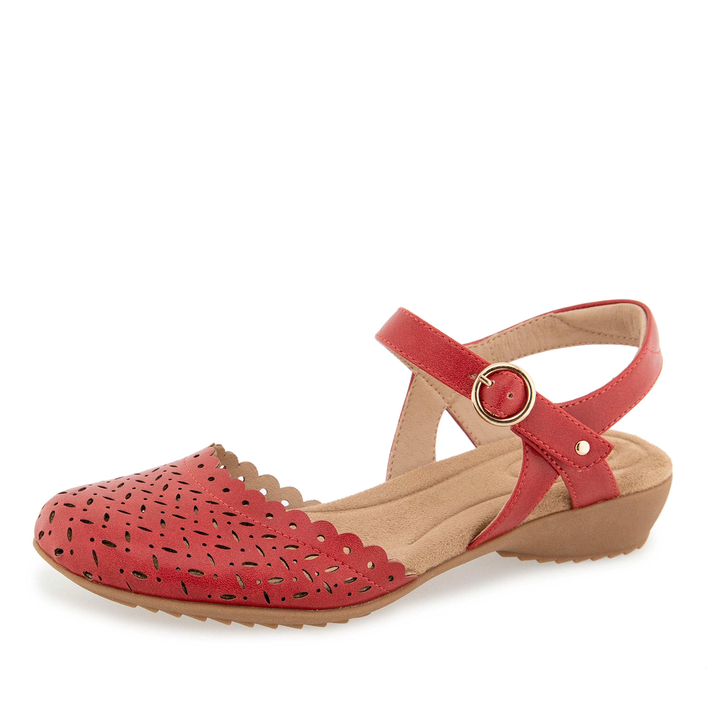 Vinya Hook & Loop Casual Shoe, RED, alternate image number 6
